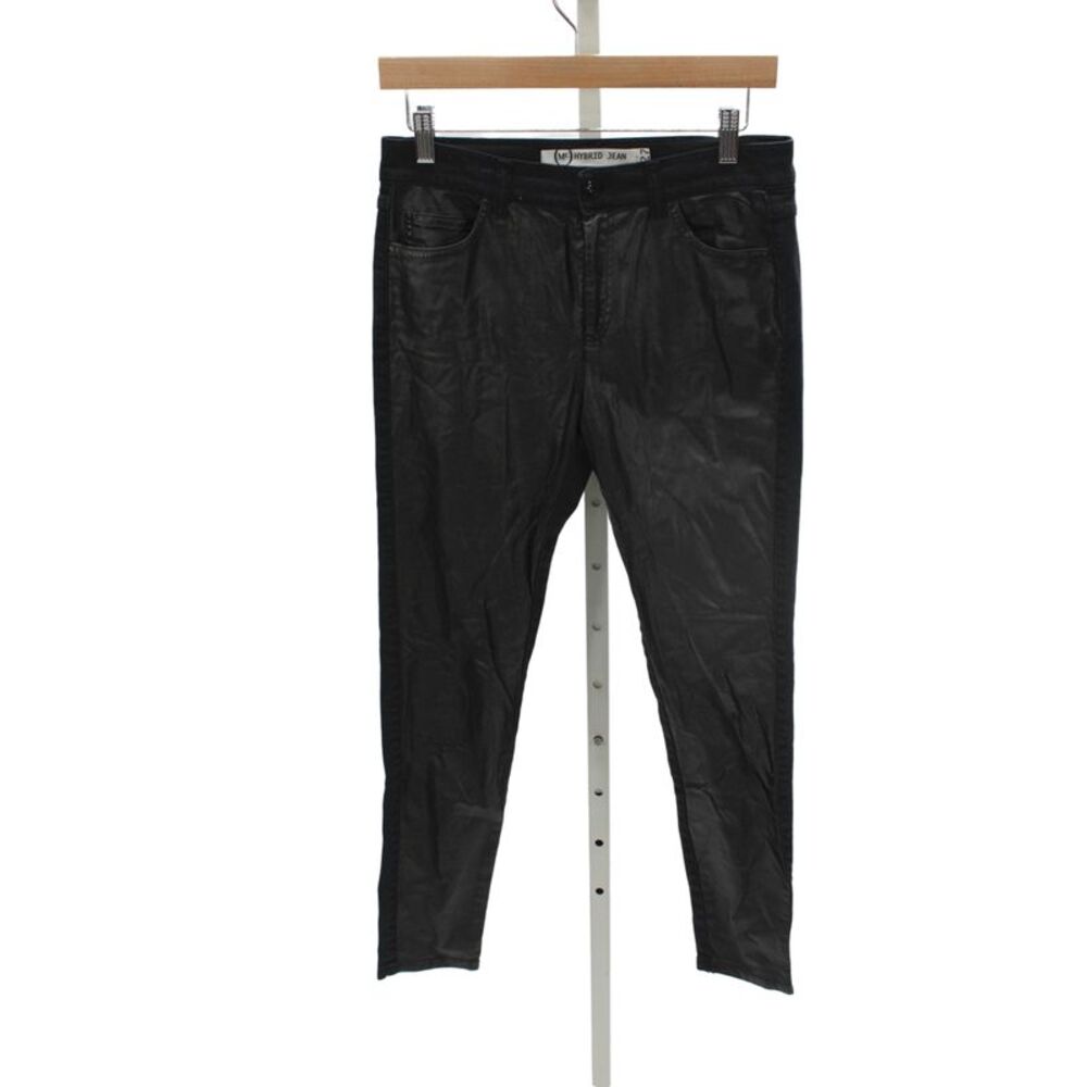 McQ Women Skinny Black Jeans Cotton Mid Rise Inseam 29 Size 27